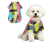 Dog Hawaiian Shirt Summer - Cute Tropical Pet Clothes For Small Dogs Cats - Lightweight Beach Outfit East-West Fusion