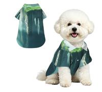 Dog Hawaiian Shirt Summer - Cute Tropical Pet Clothes For Small Dogs Cats - Lightweight Beach Outfit Floating Castle