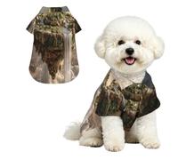 Dog Hawaiian Shirt Summer - Cute Tropical Pet Clothes For Small Dogs Cats - Lightweight Beach Outfit Floating Island