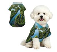 Dog Hawaiian Shirt Summer - Cute Tropical Pet Clothes For Small Dogs Cats - Lightweight Beach Outfit Mangrove
