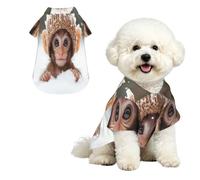 Dog Hawaiian Shirt Summer - Cute Tropical Pet Clothes For Small Dogs Cats - Lightweight Beach Outfit Monkeys In The Snow