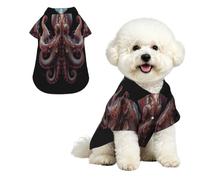 Dog Hawaiian Shirt Summer - Cute Tropical Pet Clothes For Small Dogs Cats - Lightweight Beach Outfit Octopus