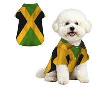 Dog Hawaiian Shirt Summer - Cute Tropical Pet Clothes For Small Dogs Cats - Lightweight Beach Outfit Old Jamaican Flag