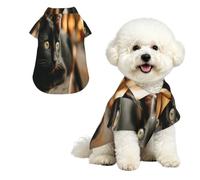 Dog Hawaiian Shirt Summer - Cute Tropical Pet Clothes For Small Dogs Cats - Lightweight Beach Outfit The Waiting Cat