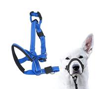 Dog Head Collar, Breathable Dog Head Harness Metal Buckle DogMouth Cover with Adjustable Strap for Outdoor DogMuzzle (XL)