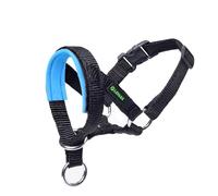 Dog Head Collar with Padded Fabric, Head Harness for Dogs, Anti pulling Head Halter Collar, Adjustable and Easily Control (L, Lake Blue)