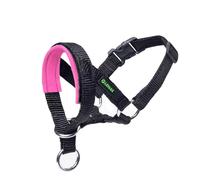 Dog Head Collar with Padded Fabric, Head Harness for Dogs, Anti pulling Head Halter Collar, Adjustable and Easily Control (M, Pink)
