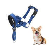 Dog Head Collar with Soft Padded, Gentle Leader for Medium Large Dogs, No Pull Head Harness, Anti Pull Adjustable Reflective Training Head Halter Collar (Blue,L)