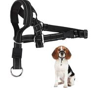 Dog Head Halter with Reflective Soft Padded Adjustable and Easily Control Pet Walking for Small Medium Large Dog Training Head Collar Mouth Black (L)