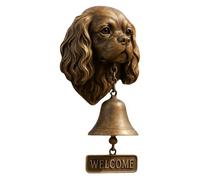 Dog Head Shape Welcome Doorbell, Dinner Bell Outdoor,Vintage Farmhouse Chime,Outside Decor or Indoor Decoration Wall Mounted Decor Bell (Type A)
