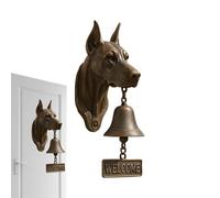 Dog Head Shape Welcome Doorbell, Vintage Wall-Mounted Welcome Bell, Pug/German Shepherd / / Dachshund Decorative Dog Head Shape Door Bell For Collectors Homeowners Farmhouse Front Door