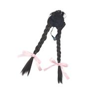 Dog Headpiece Braided Hairstyle Costume Stage Event Fabric Design Laundry Washable Pet Hairpiece for Party