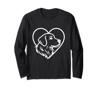 Dog Heart Line Art Love Long Sleeve T-Shirt