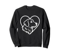 Dog Heart Line Art Love Sweatshirt