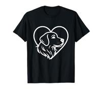Dog Heart Line Art Love T-Shirt