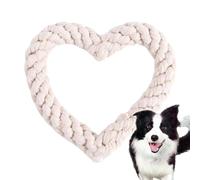 Dog Heart Rope Toy, Dog Rope Chew Toy, Heart-Shaped Woven Rope | Dog toy for aggressive chewers for aggressive puppy pet, safe dental health, w