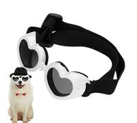 Dog Heart Shaped Sunglasses - Pet Photo Glasses, Adjustable Strap Colours, Cute Anti-Fog for Small Dogs with UV Protection, Puppy Glasses Outdoor, Walks, Photo Shoots, Travel, Stylish Ac