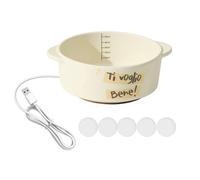 Dog Heated Water Bowl - Pet Ceramic Warmer, Automatic Temperature Maintained Drinking And Feeding Dish | Energy Efficient Design, Health Protection Purpose, Home Farm Application For Cats