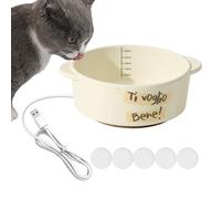 Dog Heated Water - Ceramic Pet Heater | Automatic Heating Bowls for Constant Temperature Dog Waterer