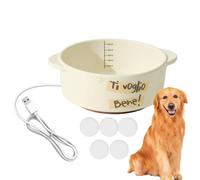 Dog Heating Bowl | Ceramics Heated Waterer for Pet | Constant Temperature Automatic Water Bowl for Dogs Outdoor, Chickens, Birds, Cats