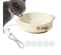 Dog Heating Bowl | Ceramics Pet Heating Bowl - Reusable Constant Temperature Drinking Bowls for Rabbits, Chickens, Birds, Dogs