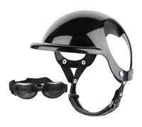 Dog Helmet and Goggles 2Pcs/Set Adjustable Chin Strap Dome Dog Helmet with Ear Hole Windproof Stylish Decorative Goggles Pet Supplies #1