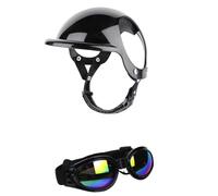 Dog Helmet Hiking Cycling Pet Locomotive Helmet Handsome Dog Accessories for Small Medium Dogs Puppy mascotas Hat Headgear(Set 3,M-suit 12-25kg)