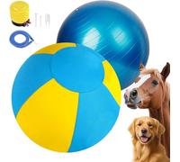 Dog Herding Ball, Interactive Anti-Burst Training Toy for Border Collie, Shepherd & High Energy Dogs, Durable Outdoor Exercise & Backyard Activity Equipment for Mental Stimulation (Blue 45cm)