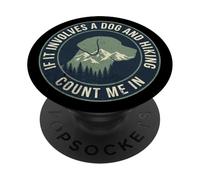 Dog Hiking Mountain Lover Count Me In Distressed PopSockets Adhesive PopGrip