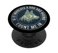 Dog Hiking Mountain Lover Outdoors Trekking PopSockets Adhesive PopGrip