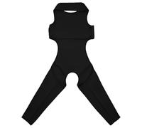 Dog Hind Leg Double Protector Recovery Suit, Polyester Black L Trauma Protection Sleeve, Adjustable Touch Fastener, Flexible Breathable Fabric, Joint Support, Wound Recuperation