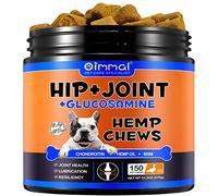 Dog Hip & Joint Supplement - Glucosamine for Dogs (150 Tablets 13.2 oz) - Joint Care Chews w/ Chondroitin Sulfate, MSM, Hemp Oil - Arthritis Pain Relief, Mobility Support for Small & Large Breed