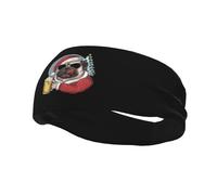 Dog Holding A Beer Dressed As Santa Claus Headbands Men Women Non Slip Wicking Sports Sweatband for Gym Basketball Yoga Hairbands