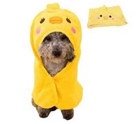 Dog Hooded Towel Robe,Soft Microfiber Drying Robe,Cute Dogs Bathrobe Dry Towels,Fast Absorbent Warm Wipe Robes,Limits Mess Covers Ears,for Small Pet Puppy Bath Grooming Dryrobe