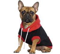 Dog Hoodie - Cotton Sweatshirt Soft Breathable Sweater for Small Dogs, Sleeveless Clothes Cozy Coat for Spring Autumn Winter, Red M