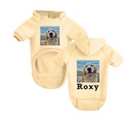 Dog Hoodie Custom Sweatershirts for Small/Medium Pets Personalised Photo/Text Dog Jumper Soft All-Season Pet Clothes 18 Colours
