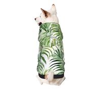 Dog Hoodie Dog Sweater Stylish Dog Clothes Print Pet Clothing Streetwear Sweatshirt Tracksuits Outfit for Dog Puppy-Large, Tropical Palm Banana Leaves