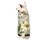 Dog Hoodie Dog Sweater Stylish Dog Clothes Print Pet Clothing Streetwear Sweatshirt Tracksuits Outfit for Dog Puppy-XX-Large, floral in The old book