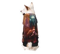 Dog Hoodie Dog Sweater Stylish Dog Clothes Print Pet Clothing Streetwear Sweatshirt Tracksuits Outfit for Dog Puppy-Large, Explosion Firework 3D