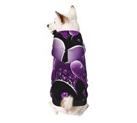 Dog Hoodie Dog Sweater Stylish Dog Clothes Print Pet Clothing Streetwear Sweatshirt Tracksuits Outfit for Dog Puppy-X-Large, Fashional Purple Hearts