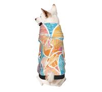 Dog Hoodie Dog Sweater Stylish Dog Clothes Print Pet Clothing Streetwear Sweatshirt Tracksuits Outfit for Dog Puppy-Medium, Mexican Otomi Animals