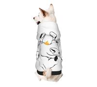 Dog Hoodie Dog Sweater Stylish Dog Clothes Print Pet Clothing Streetwear Sweatshirt Tracksuits Outfit for Dog Puppy-Medium, Dairy Cow