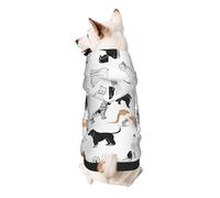 Dog Hoodie Dog Sweater Stylish Dog Clothes Print Pet Clothing Streetwear Sweatshirt Tracksuits Outfit for Dog Puppy-X-Small, Cute Dachshund Dog