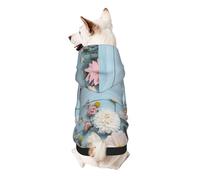 Dog Hoodie Dog Sweater Stylish Dog Clothes Print Pet Clothing Streetwear Sweatshirt Tracksuits Outfit for Dog Puppy-X-Large, Teal Barn Door Floral