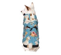 Dog Hoodie Dog Sweater Stylish Dog Clothes Print Pet Clothing Streetwear Sweatshirt Tracksuits Outfit for Dog Puppy-X-Large, Sweet Basset Hound Florals