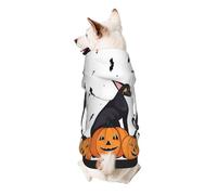 Dog Hoodie Dog Sweater Stylish Dog Clothes Print Pet Clothing Streetwear Sweatshirt Tracksuits Outfit for Dog Puppy-X-Small, Happy Halloween
