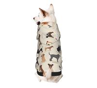 Dog Hoodie Dog Sweater Stylish Dog Clothes Print Pet Clothing Streetwear Sweatshirt Tracksuits Outfit for Dog Puppy-Small, Dog breed