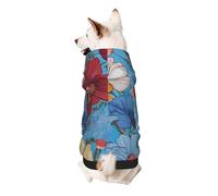 Dog Hoodie Dog Sweater Stylish Dog Clothes Print Pet Clothing Streetwear Sweatshirt Tracksuits Outfit for Dog Puppy-Large, Hello Hawaii