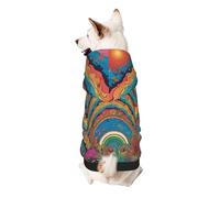Dog Hoodie Dog Sweater Stylish Dog Clothes Print Pet Clothing Streetwear Sweatshirt Tracksuits Outfit for Dog Puppy-Medium, Abstract Mushroom Colorful Mandala