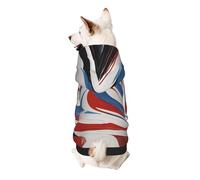 Dog Hoodie Dog Sweater Stylish Dog Clothes Print Pet Clothing Streetwear Sweatshirt Tracksuits Outfit for Dog Puppy-X-Large, Marble Mixed Brown
